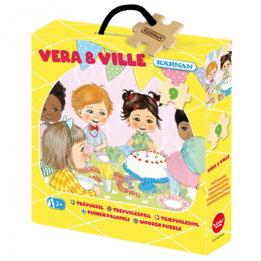 Kärnan Træpuslespil - Vera & Ville 9 Brikker i gruppen PUSLESPIL / Puslespil til børn hos Spelexperten (520083)