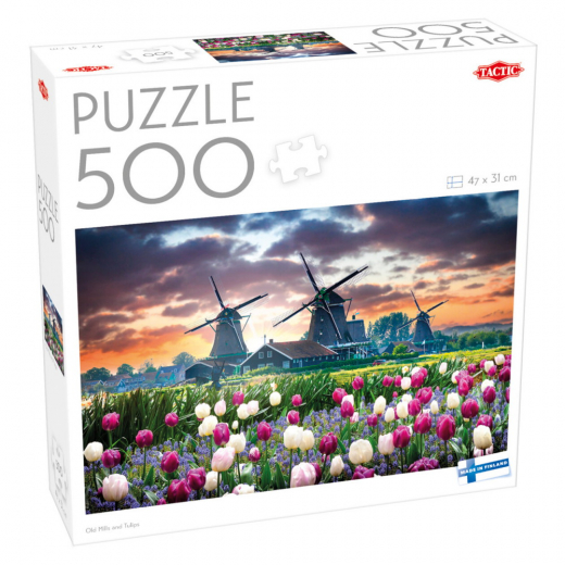 Tactic: Old Mills and Tulips 500 Brikker i gruppen PUSLESPIL / < 750 brikker hos Spelexperten (56652)