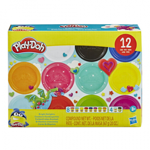 Play-Doh Bright Delights 12-Pakke i gruppen LEGETØJ / Play-Doh hos Spelexperten (5858551)