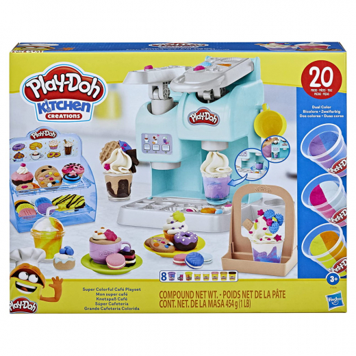 Play-Doh Super Colourful Cafe Playset i gruppen LEGETØJ / Play-Doh hos Spelexperten (5859553)