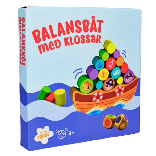 Balancebåd med klodser i gruppen SELSKABSSPIL / Børnespil hos Spelexperten (60-1342)