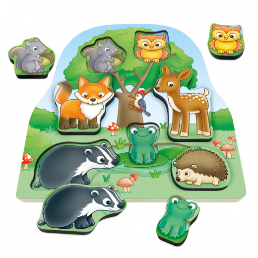 Orchard Toys Woodland Chunky Puzzle Wood i gruppen PUSLESPIL / Puslespil til børn hos Spelexperten (600134)