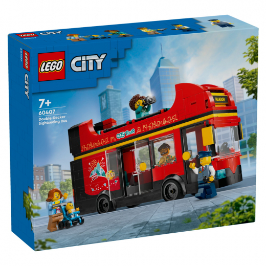 LEGO City - Rød dobbeltdækker-turistbus i gruppen LEGETØJ / LEGO / LEGO City hos Spelexperten (60407)