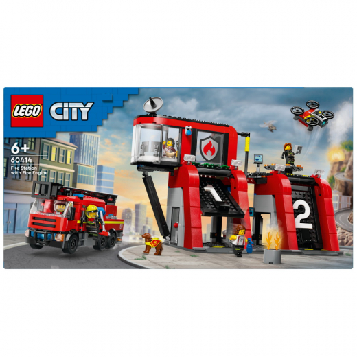 LEGO City - Brandstation med brandbil i gruppen LEGETØJ / LEGO / LEGO City hos Spelexperten (60414)