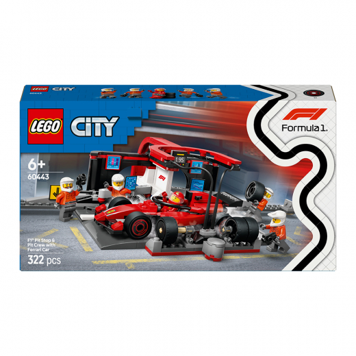 LEGO City - F1®-pitstop og pitcrew med Ferrari-bil i gruppen LEGETØJ / LEGO / LEGO City hos Spelexperten (60443)