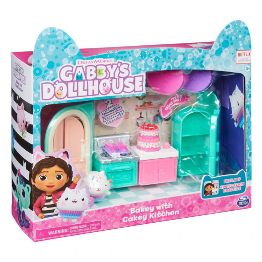Gabby's Dollhouse - Cakey's Kitchen i gruppen LEGETØJ / Figurer og legesæt / Gabby's Dollhouse hos Spelexperten (6062035)