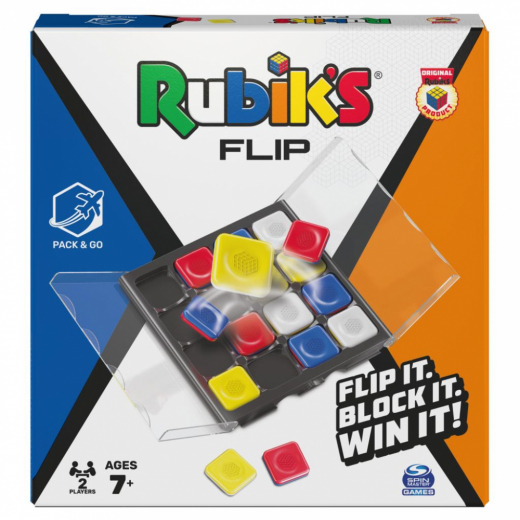 Rubiks Flip - Pack & Go Rejse spil (DK) i gruppen SELSKABSSPIL / Hjernevridere hos Spelexperten (6063174)
