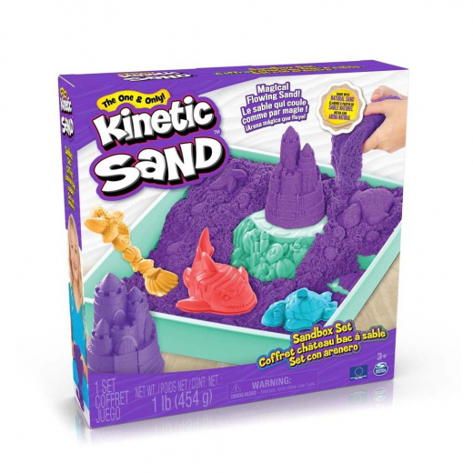 Kinetic Sand Sandbox Sæt - Lilla i gruppen LEGETØJ / Skab & mal / Kinetic Sand hos Spelexperten (6067477)