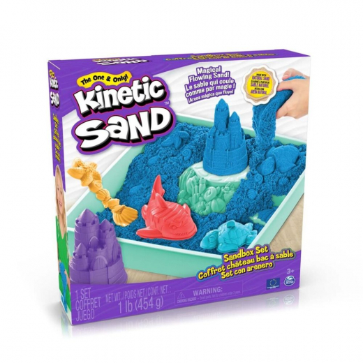 Kinetic Sand Sandbox Sæt - Blå i gruppen LEGETØJ / Skab & mal / Kinetic Sand hos Spelexperten (6067478)
