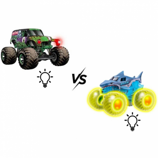 Monster Jam 1:43 Glowing Light 2 Pack i gruppen LEGETØJ / Legetøjskøretøjer hos Spelexperten (6071482)