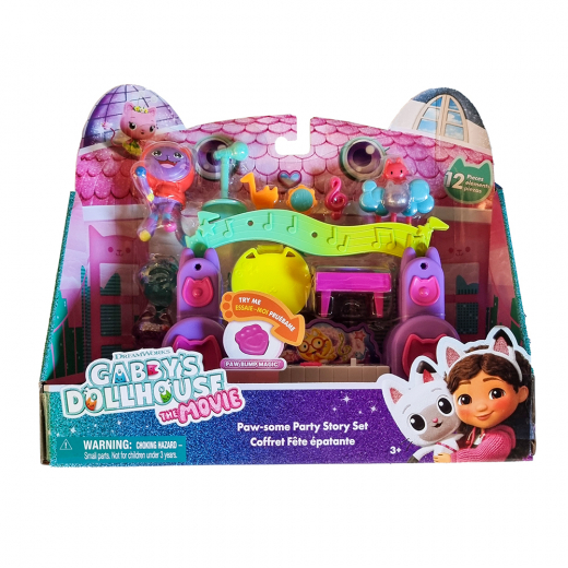 Gabby's Movie Pawsome Party Room Story Set i gruppen LEGETØJ / Figurer og legesæt / Gabby's Dollhouse hos Spelexperten (6074118)
