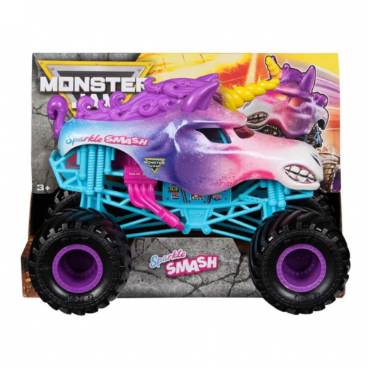 Monster Jam 1:24 Die Cast - Sparkle Smash i gruppen LEGETØJ / Legetøjskøretøjer / Monster Jam hos Spelexperten (6075416)