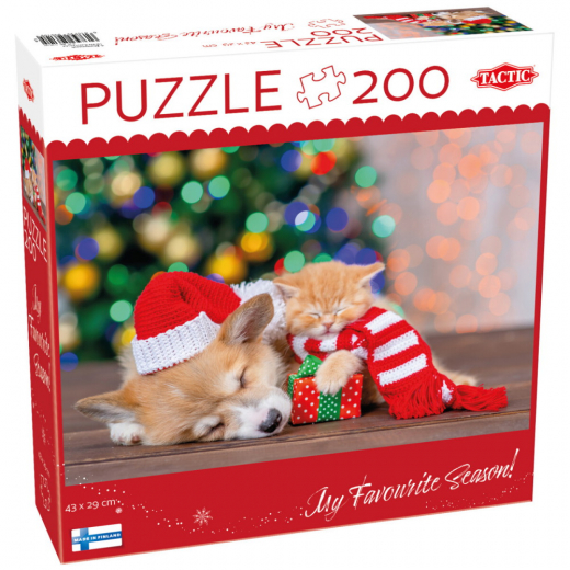 Tactic Puzzle Lovers Paws And Presents 200 Pcs i gruppen PUSLESPIL hos Spelexperten (60861)