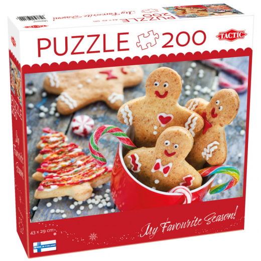 Tactic Puzzle: Lovers Gingerbread Cuties 200 Pcs  i gruppen PUSLESPIL hos Spelexperten (60864)