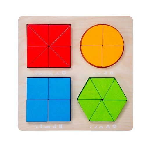Wood Puzzle Geometry - Engelhart Education i gruppen SELSKABSSPIL / Pædagogiske spil hos Spelexperten (610034)
