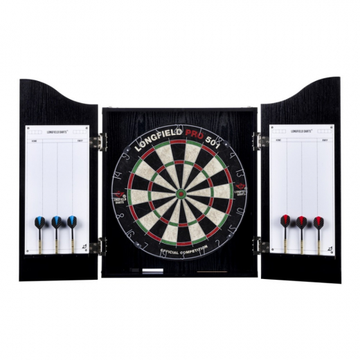 Longfield Darts Pro Set - Sort i gruppen SPILLEBORD / Dart / Dartskiver / Traditionel hos Spelexperten (65015)