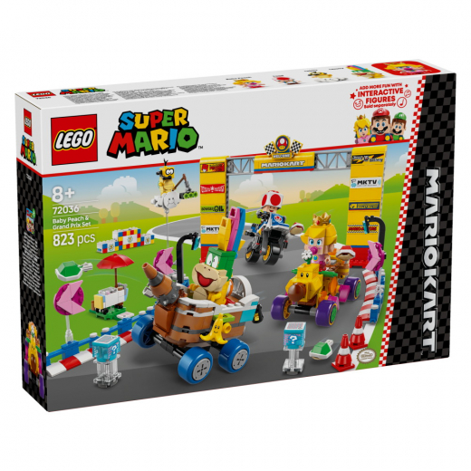 LEGO Super Mario - Mario Kart Baby Peach & Grand Prix i gruppen LEGETØJ / LEGO / LEGO Super Mario hos Spelexperten (72036)