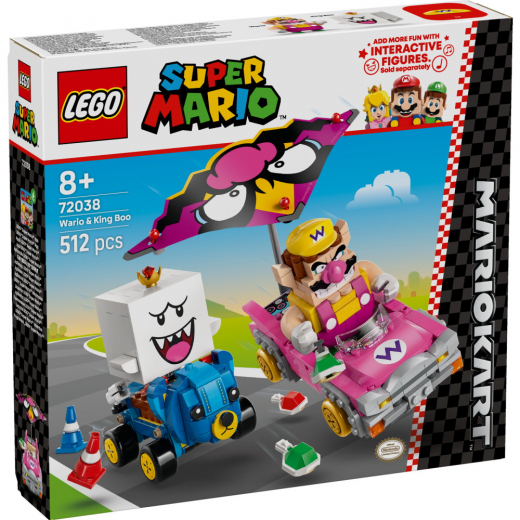 LEGO Super Mario - Mario Kart Wario og King Boo i gruppen LEGETØJ / LEGO / LEGO Super Mario hos Spelexperten (72038)