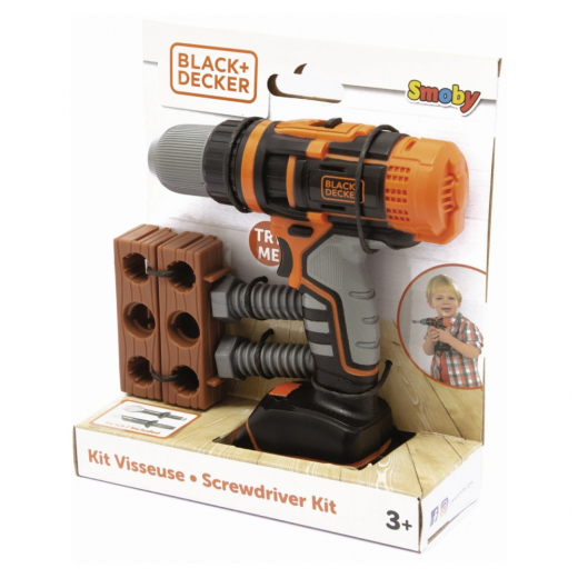Black & Decker - Mekanisk skruetrækker i gruppen LEGETØJ / Rollespil / Legetøjsværktøj hos Spelexperten (7600360194)