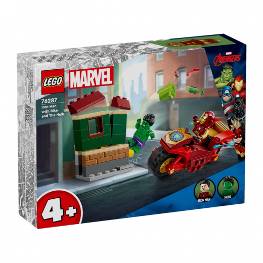LEGO Marvel - Iron Man med motorcykel og Hulk i gruppen LEGETØJ / LEGO hos Spelexperten (76287)