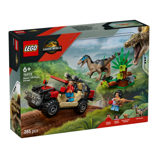 LEGO Jurassic World - Offroad-flugt fra raptor i gruppen LEGETØJ / LEGO / LEGO Jurassic World hos Spelexperten (76972)