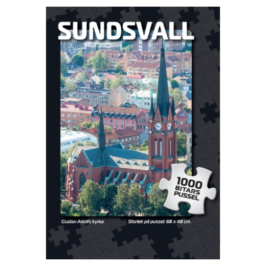 Puslespil: Sundsvall Gustav Adolfs kyrka 1000 Brikker i gruppen PUSLESPIL / 1000 brikker hos Spelexperten (7880)