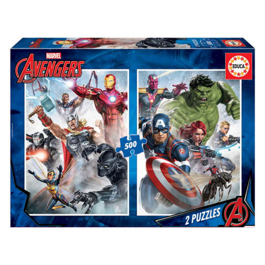 Educa Marvel Avengers 2x500 Brikker  i gruppen PUSLESPIL / Educa hos Spelexperten (80-17994)