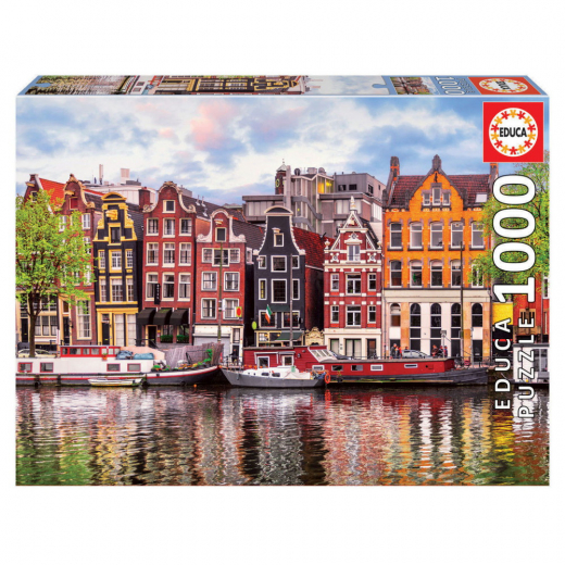 Educa Dancing houses, Amsterdam 1000 Brikker i gruppen PUSLESPIL / 1000 brikker hos Spelexperten (80-18458)