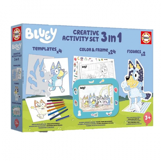 Educa 3 i 1 Bluey kreativt aktivitetssæt i gruppen LEGETØJ / Skab & mal / Skriv og Tegn hos Spelexperten (80-19887)
