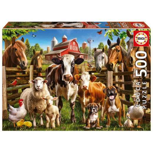 Educa Farmyard Buddies 500 Brikker i gruppen PUSLESPIL hos Spelexperten (80-19905)