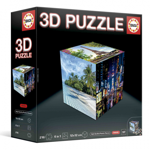 Educa 3D-terningpuslespil til rejser 216 Brikker i gruppen PUSLESPIL / 3D puslespil hos Spelexperten (80-20124)