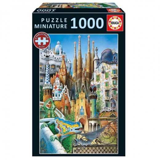 Educa Miniature: Collage Gaudi 1000 Brikker i gruppen PUSLESPIL / 1000 brikker hos Spelexperten (80-20376)