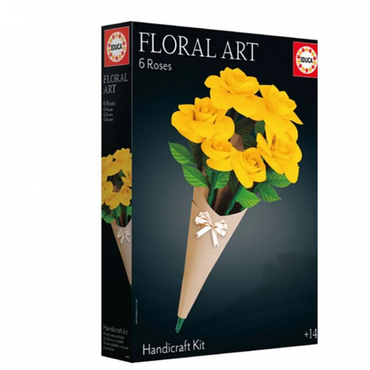 Floral Art 6 Yellow Roses Handicraft Kit i gruppen PUSLESPIL / Modelbygning hos Spelexperten (80-20422)