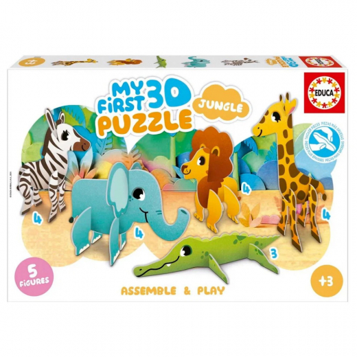 Educa My First 3D Puzzle - Jungle 19 Brikker i gruppen PUSLESPIL / Puslespil til børn hos Spelexperten (80-20432)