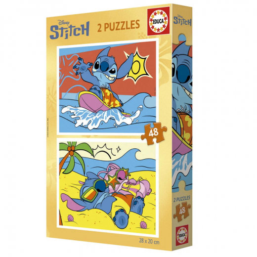 Educa Disney Stitch 2 x 48 Brikker i gruppen PUSLESPIL / < 750 brikker hos Spelexperten (80-20466)