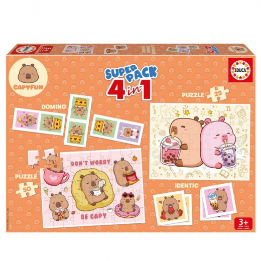 Capyfun - Super Pack 4in1 i gruppen PUSLESPIL / Puslespil til børn hos Spelexperten (80-20481)