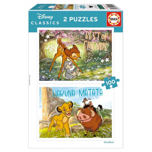 Educa Puzzle: Disney Classics 2x20 i gruppen PUSLESPIL / < 750 brikker hos Spelexperten (80-20491)