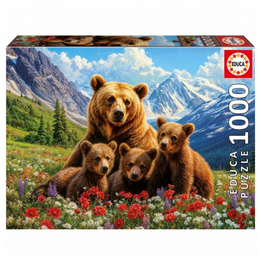 Educa Puslespil: Grizzly bears in Canada 1000 Brikker i gruppen PUSLESPIL / 1000 brikker hos Spelexperten (80-20553)