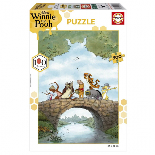 Educa Puslespil: Winnie The Pooh 100 Years 500 Brikker i gruppen Nyheder hos Spelexperten (80-20596)