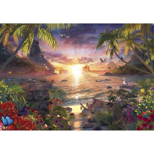 Ravensburger: Paradisisk solnedgang 18000 brikker i gruppen PUSLESPIL / 2000 brikker > hos Spelexperten (8178247)