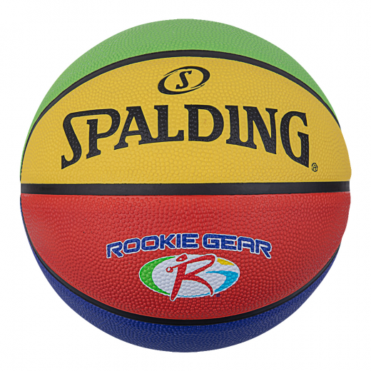 Spalding Rookie Gear Multi Color Rubber Basketball sz 4 i gruppen  hos Spelexperten (84393Z)