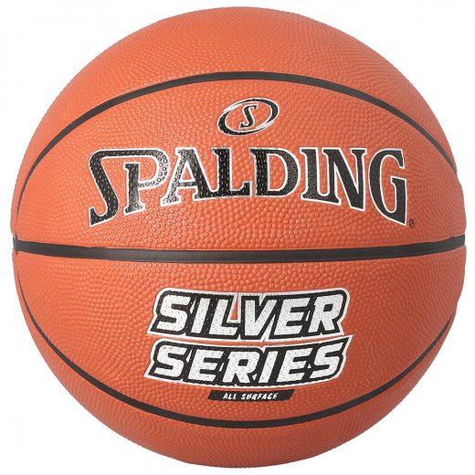 Spalding Silver Series Rubber Basketball sz 7 i gruppen UDENDØRSSPIL / Basketball hos Spelexperten (84541Z)