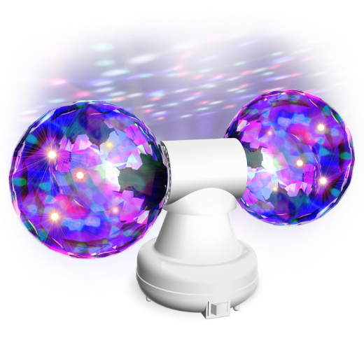 PFL Double Rotating Multi Color Party Light i gruppen LEGETØJ / Sjove gadgets / Disco hos Spelexperten (86143)