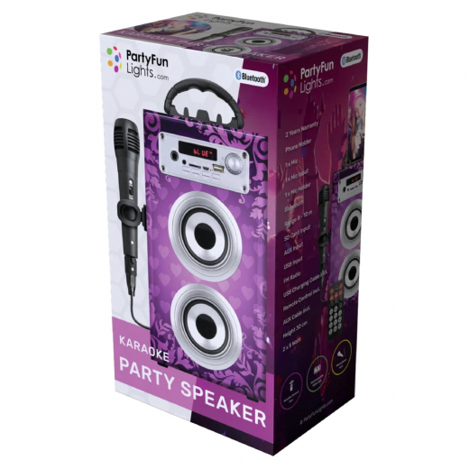 PFL Karaoke Party Speaker Purple i gruppen LEGETØJ / Sjove gadgets / Lyd & lys hos Spelexperten (86219)