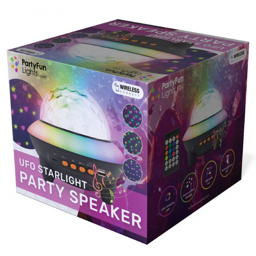 PFL UFO Starlight Party Speaker i gruppen LEGETØJ / Sjove gadgets / Lyd & lys hos Spelexperten (86361)