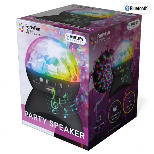 PFL Party Speaker with Light Effects Black i gruppen LEGETØJ / Sjove gadgets / Lyd & lys hos Spelexperten (86477)