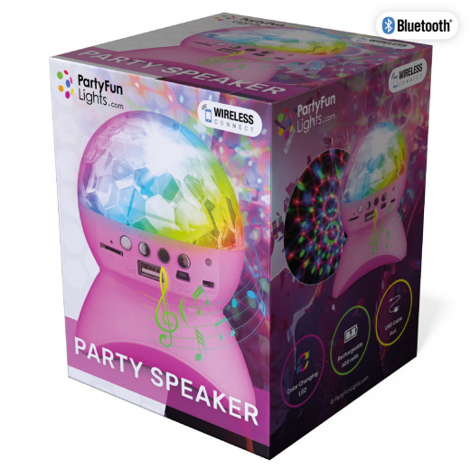 PFL Party Speaker with Light Effects Pink i gruppen LEGETØJ / Sjove gadgets / Lyd & lys hos Spelexperten (86478)