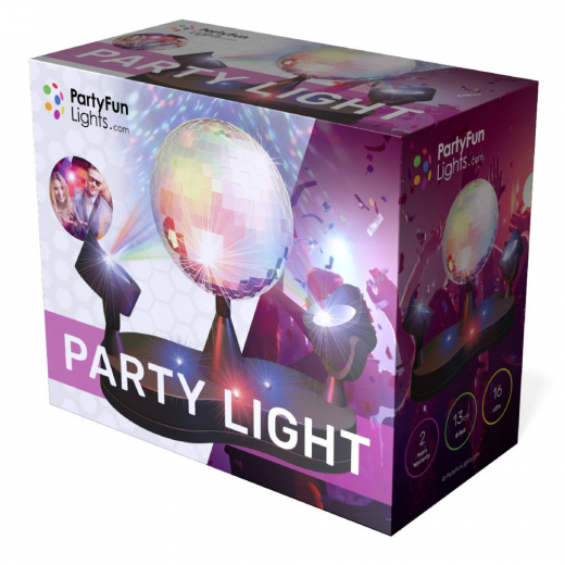 PFL Party Light with Rotating Mirror Ball i gruppen LEGETØJ / Sjove gadgets / Lyd & lys hos Spelexperten (86521)