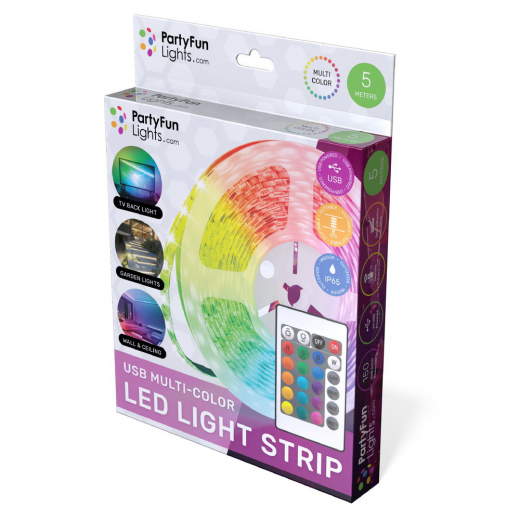PFL LED Light Strip Multi-Color 5m i gruppen LEGETØJ / Sjove gadgets / Lyd & lys hos Spelexperten (86809)
