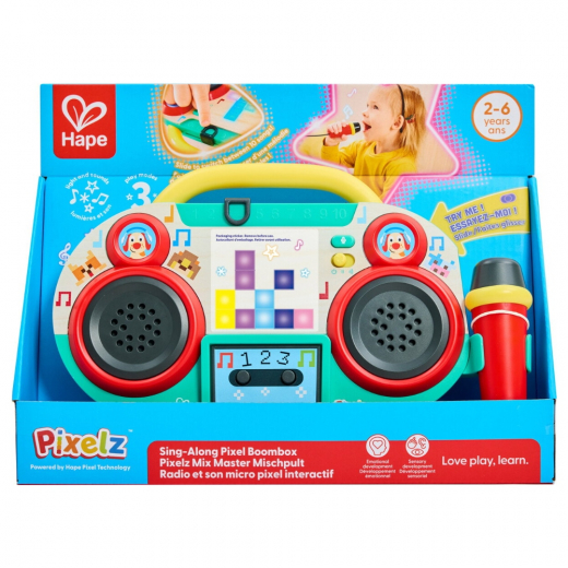 Hape Pixelz Boom Box Musiklegetøj i gruppen LEGETØJ / Børne- & baby / Rangler & musikdåser hos Spelexperten (87-0703)